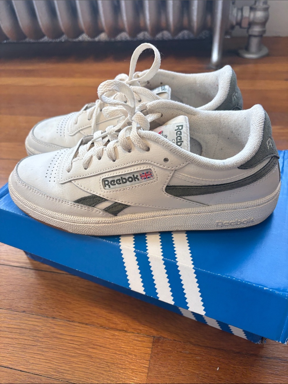 Reebok Kids White and Gray Accent Sneakers